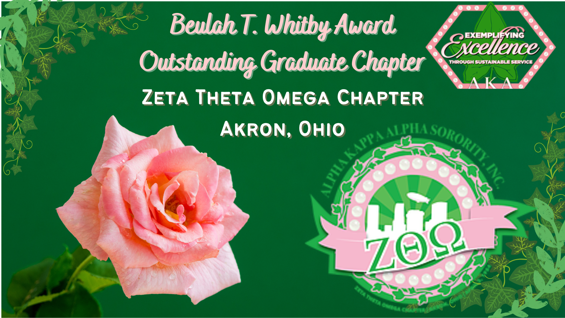 Copy of Beulah T. Whitby Award Zeta Theta Omega Chapter Outstanding Graduate Chapter 2021